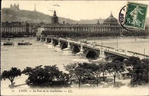 Ak Lyon Rhône, Le Pont de la Guillotière