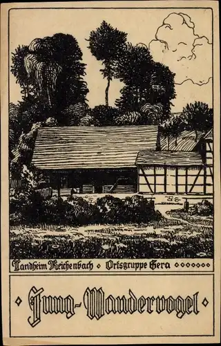 Ak Gera in Thüringen, Landheim Reichenbach, Jung-Wandervogel