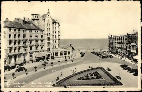 Ak Knokke Heist Heyst Knocke sur Mer Westflandern, Place Van Brunnen