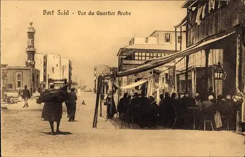 Ak Port Said Ägypten, Blick auf das Arabische Viertel