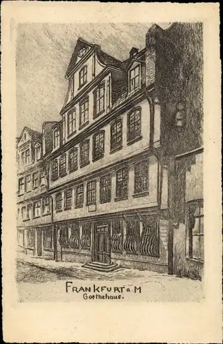 Künstler Ak Frankfurt am Main, Goethehaus