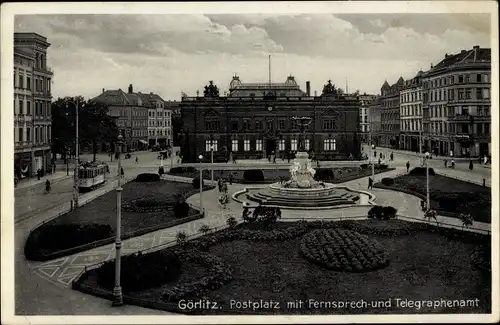 Ak Görlitz in der Lausitz, Postplatz, Fernsprechamt, Telegraphenamt