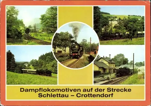 Ak Dampflokomotiven, Strecke Schlettau Crottendorf, Lok 86 1001, Bahnhof Walthersdorf, Zschopautal