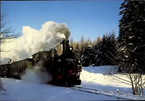 Ak Jöhstadt im Erzgebirge Sachsen, Preßnitztalbahn Jöhstadt-Steinbach