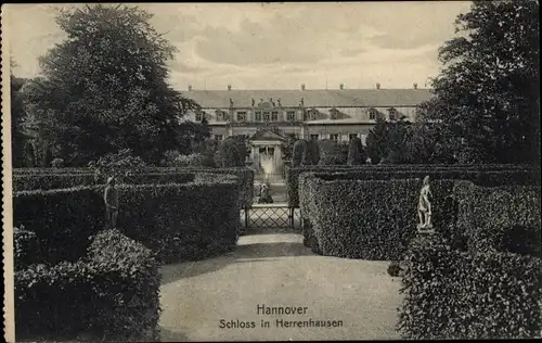 Ak Herrenhausen Hannover in Niedersachsen, Schloss, Statue