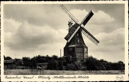 Ak Graal Müritz im Kreis Rostock, Blick auf die Holländische Mühle