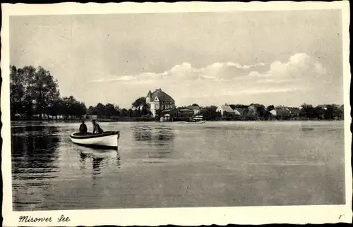 Ak Mirow in Mecklenburg, Bootspartie auf dem See