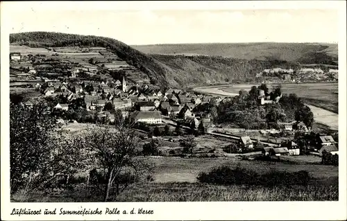 Ak Polle an der Weser, Panorama