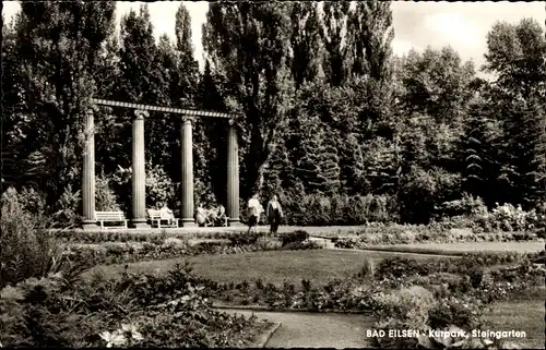 Ak Bad Eilsen Niedersachsen, Kurpark, Steingarten