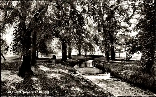 Ak Bad Eilsen Niedersachsen, Kurpark an der Aue