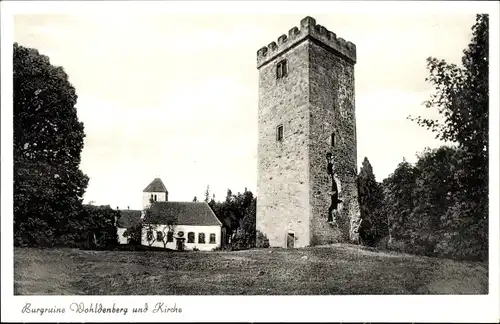 Ak Silium Holle in Niedersachsen, Burg Wohldenberg, Burgruine, Kirche