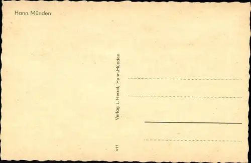 Ak Hann. Münden in Niedersachsen, Ortsansicht