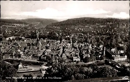 Ak Hann. Münden in Niedersachsen, Blick auf die Stadt von der Tilly-Schanze