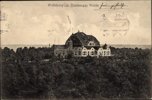 Ak Duisburg im Ruhrgebiet, Kurhaus Wolfsburg, Duisburger Wald