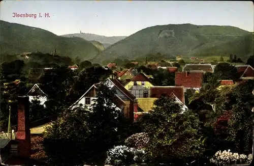 Ak Ilsenburg im Harz, Blick auf den Ort, Berge