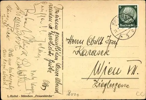 Künstler Ak München, Frauenkirche