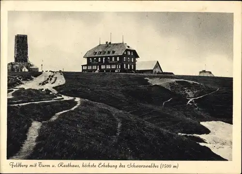 Ak Feldberg im Schwarzwald, Turm, Rasthaus