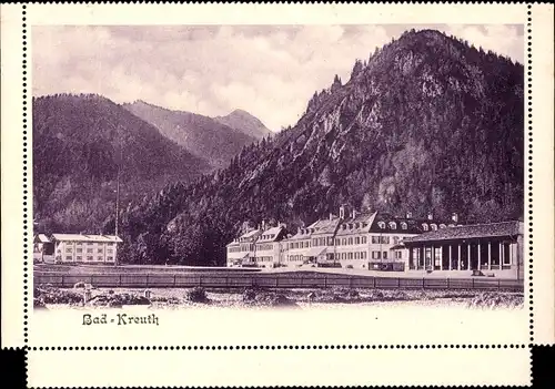Ak Kreuth am Tegernsee Oberbayern, Teilansicht, Gebirge