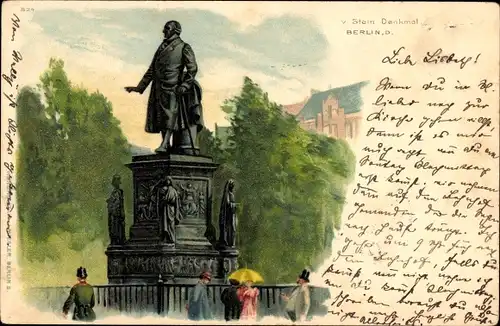 Litho Berlin Köpenick, von Stein Denkmal