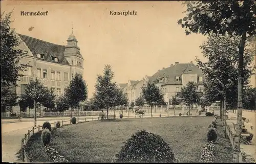 Ak Berlin Reinickendorf Hermsdorf, Kaiserplatz