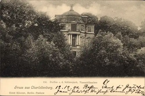 Ak Berlin Charlottenburg, Theeschlößchen im Schlosspark