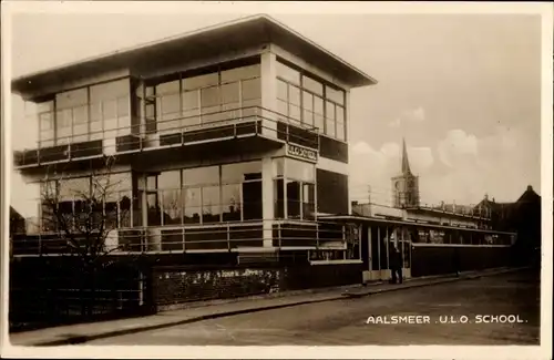 Ak Aalsmeer Nordholland Niederlande, ULO School