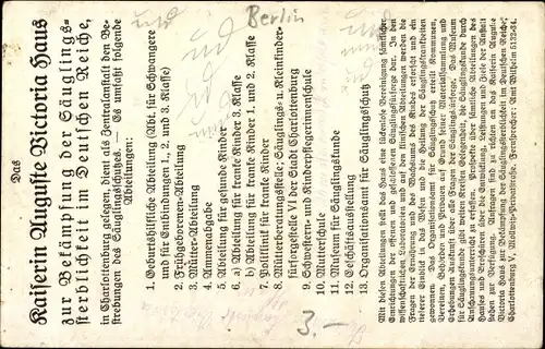 Ak Berlin Charlottenburg, Kaiserin Auguste Victoria Haus