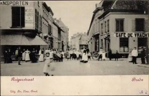 Ak Breda Nordbrabant Niederlande, Reigerstraat, Cafe de Vracht