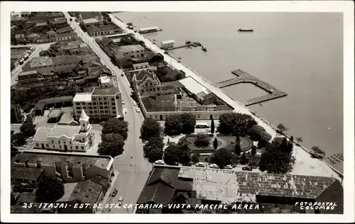 Ak Itajaí Brasilien, Est. de Sta. Catarina, Vista Parcial Aerea
