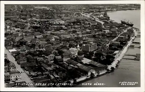 Ak Itajaí Brasilien, Est. de Sta Catarina, Vista Aerea