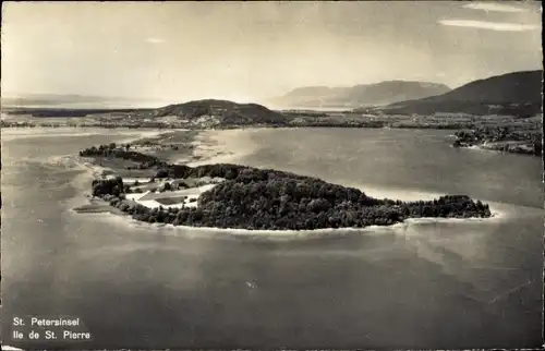 Ak St. Petersinsel Île Saint-Pierre Bielersee Lac de Bienne Kanton Bern, Panorama