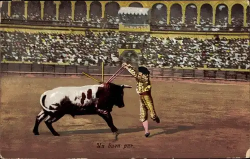 Ak Bullfight, ein gutes Paar