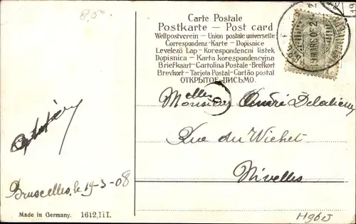 Ak Glückwunsch, Kind als Schornsteinfeger, Hufeisen, Mädchen