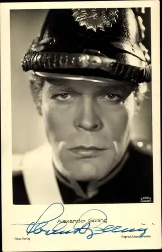 Ak Schauspieler Alexander Golling, Portrait, Autogramm