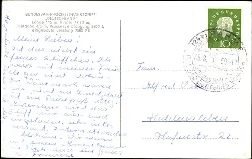 Ak Fährschiff Deutschland