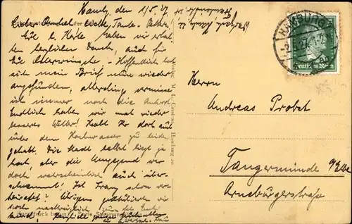 Ak Hamburg, Dampfer, Bewölkter Himmel