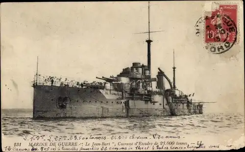 Ak Französisches Kriegsschiff Jean-Bart, Französische Marine