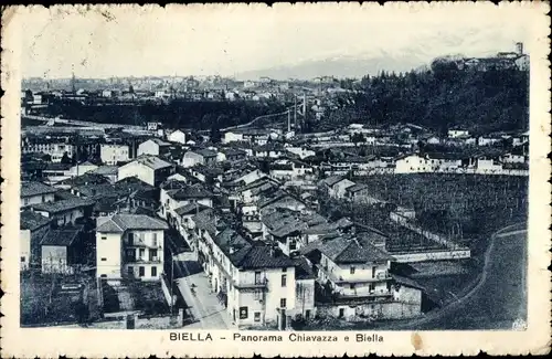 Ak Biella Piemonte, Panorama Chiavazza e Biella