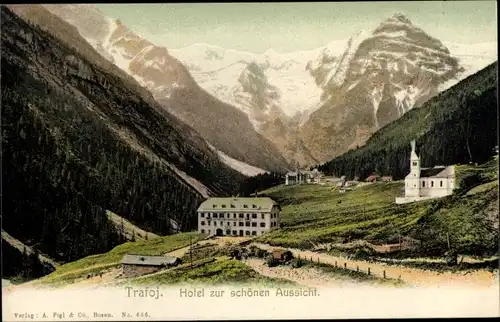Ak Trafoi Südtirol, Hotel zur schönen Aussicht