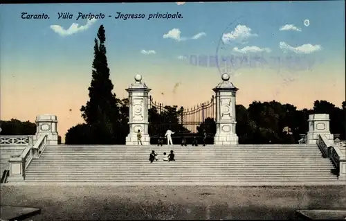 Ak Tarent Taranto Puglia, Villa Peripato, Ingresso principale