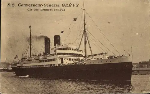 Ak Dampfer Gouverneur-General Grevy, CGT, French Line