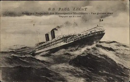 Ak Paquebot Paul Lecat, Messageries Maritimes