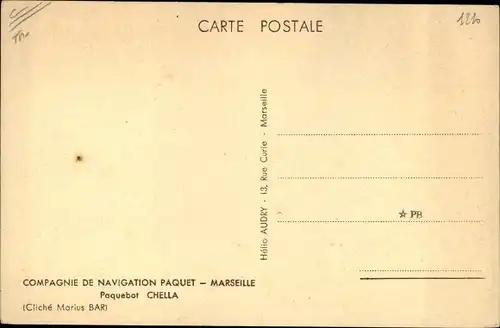 Ak Marseille, Chella Liner, Paquet Navigation Company, CNP