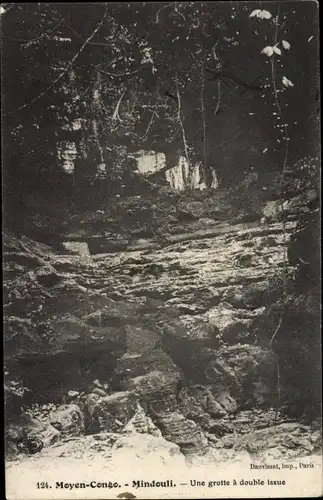 Ak Mittelkongo Französisch-Kongo, Eine Höhle mit doppeltem Ausgang