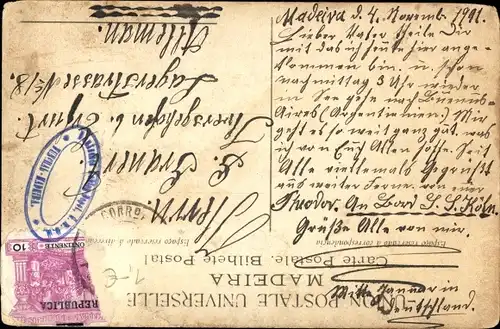 Ak Insel Madeira Portugal, Wasserfall