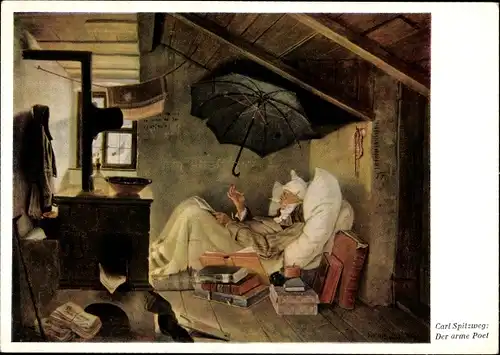 Künstler Ak Spitzweg, Carl, Der arme Poet