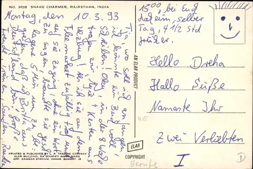 Ak Indien, Schlangenbeschwörer