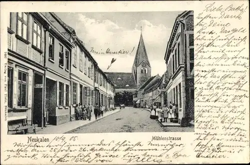 Ak Neukalen Mecklenburg Vorpommern, Mühlenstraße, Kirche