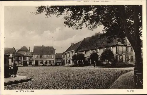 Ak Wittenburg in Mecklenburg Vorpommern, Marktplatz