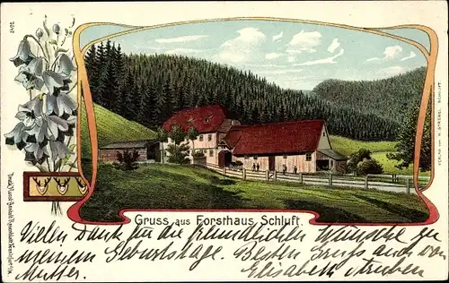 Passepartout Ak St. Andreasberg Braunlage im Harz, Forsthaus Schluft